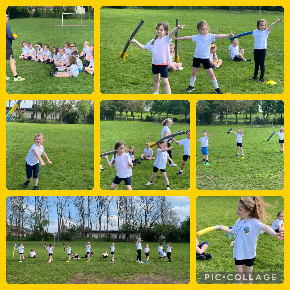 P1 enjoyed athletics in the sunshine this afternoon.