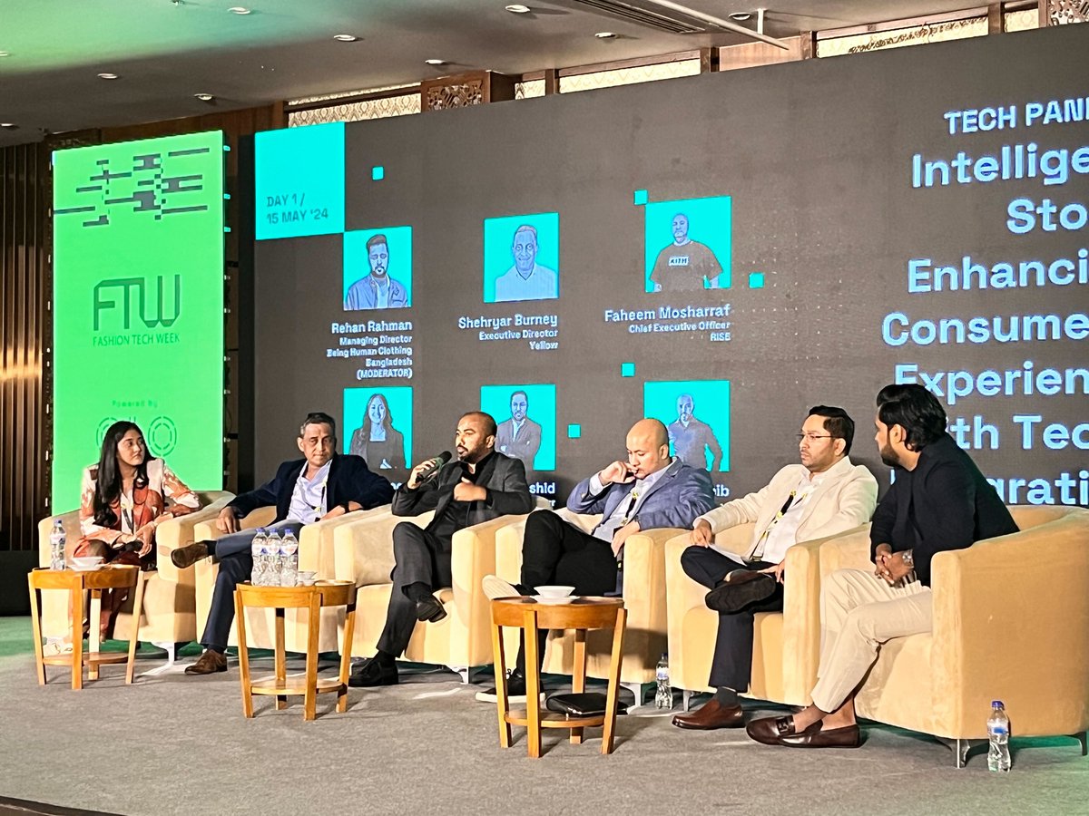 apparel_res's tweet image. FTW Dhaka&apos;s panel discussed AI&apos;s untapped potential in garment sourcing, exploring Generative AI&apos;s impact on exporters and the future of fashion tech.

#fashiontechweek #ftw #paneldiscussion #bangladeshevent