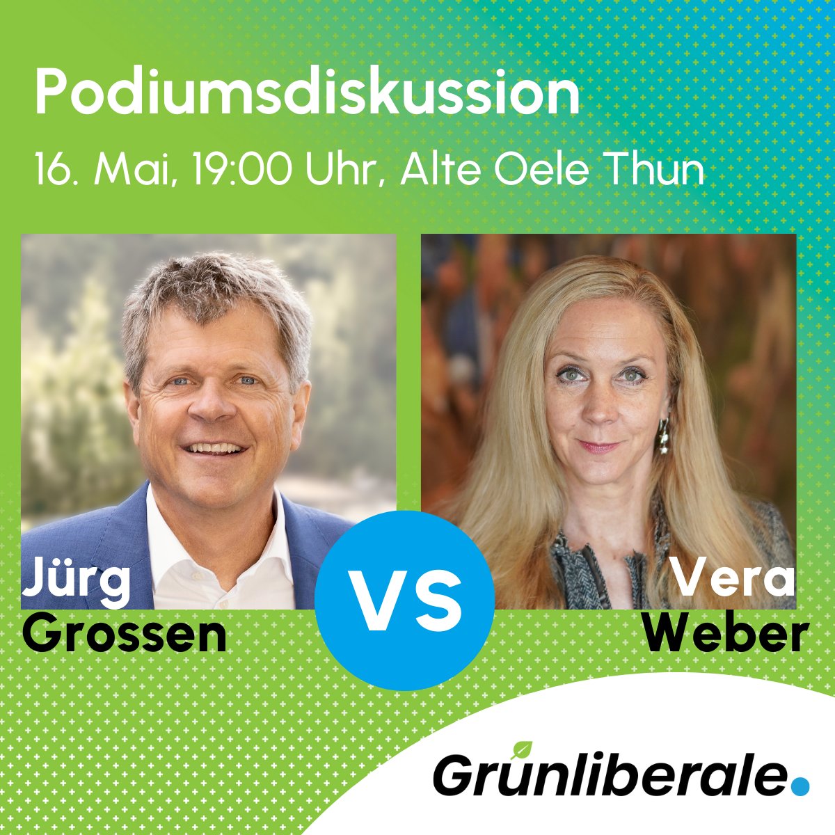 Das gibt eine heisse Debatte: Morgen Abend um 19 Uhr diskutiert unser Co-Präsident @Juerg_Grossen mit Vera Weber im Theater Alte Oele in Thun über das #Stromgesetz. Nicht verpassen! #StromgesetzJa #chvote #abst24