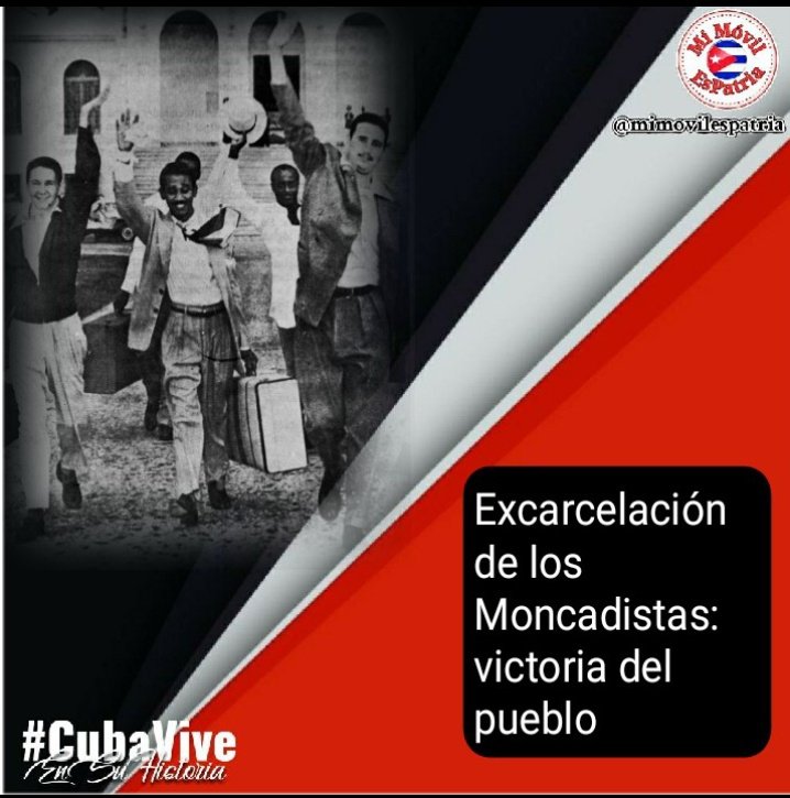 El 15 de mayo de 1955 el abogado y joven líder revolucionario, Fidel Castro, fue excarcelado del Presidio Modelo junto a un grupo de sus compañeros asaltantes al cuartel Moncada gracias a una amnistía arrancada por la lucha popular al tirano Fulgencio Batista