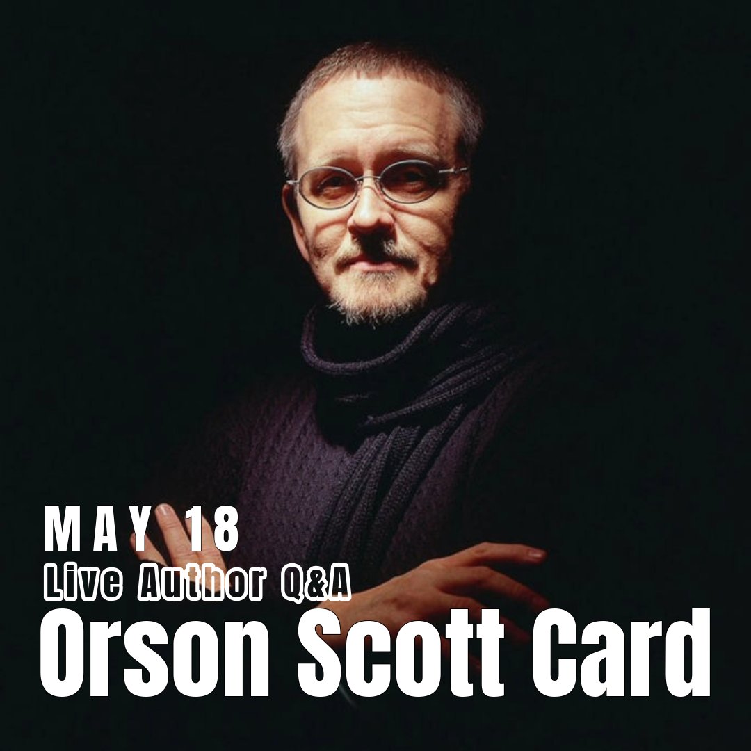 You are invited to the #LRonHubbard Presents #WritersOfTheFuture judge, author of #EndersGame, and legend #OrsonScottCard’s 2-hour-long live Q&A on writing, Saturday, May 18, 2024, on Zoom. Pre-register at bit.ly/LIVEmay18

#WOTF40 #writingworkshop #SubmitYourStory