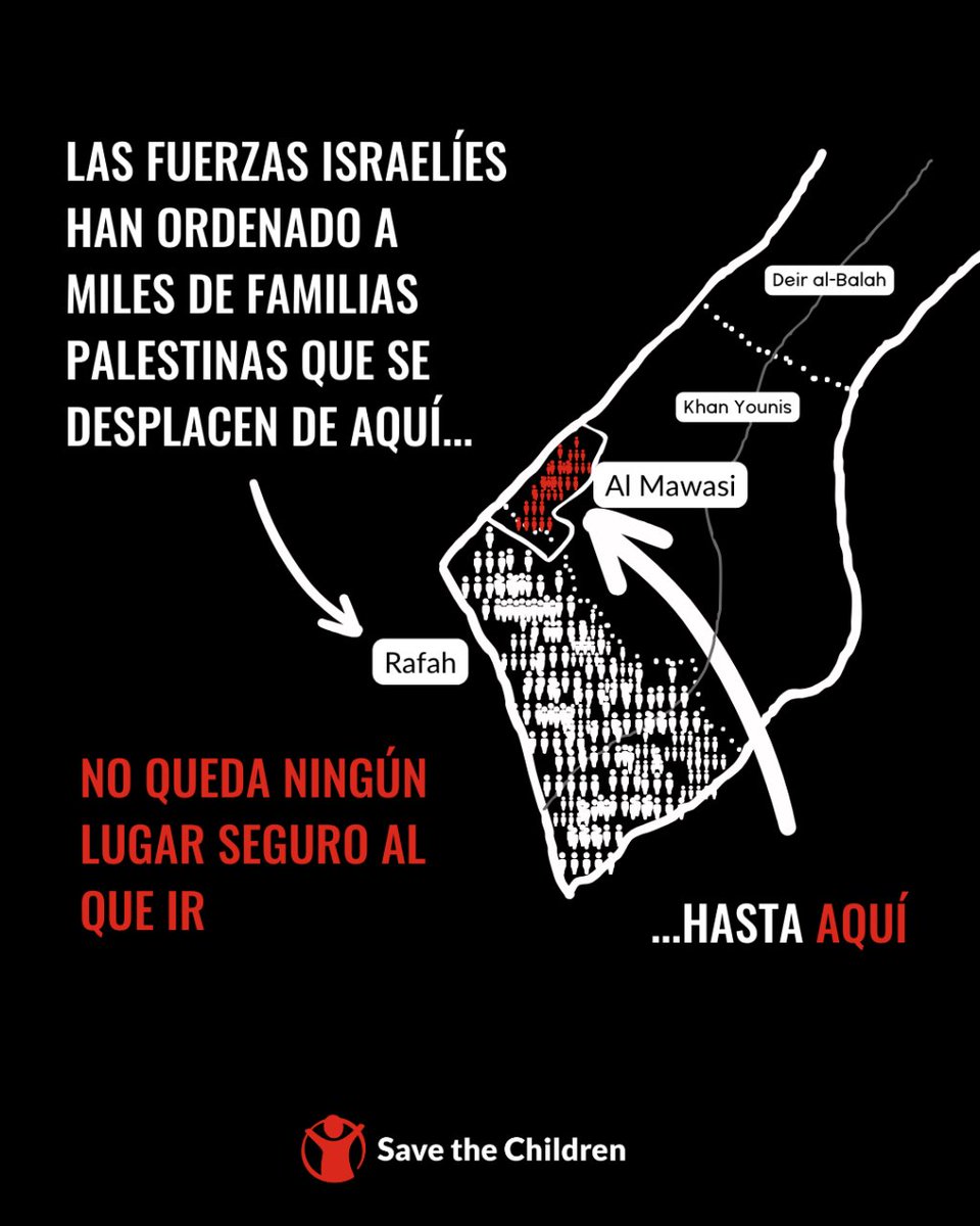 Las familias en #Gaza ya no tienen a dónde ir. El gobierno de #Israel les quiere obligar a replegarse a una zona a la que no caben todos de ninguna manera y en unas condiciones insalubres e inseguras.

Siendo hoy el #DíadelasFamilias, más que nunca, pedimos un #altoelfuego YA.