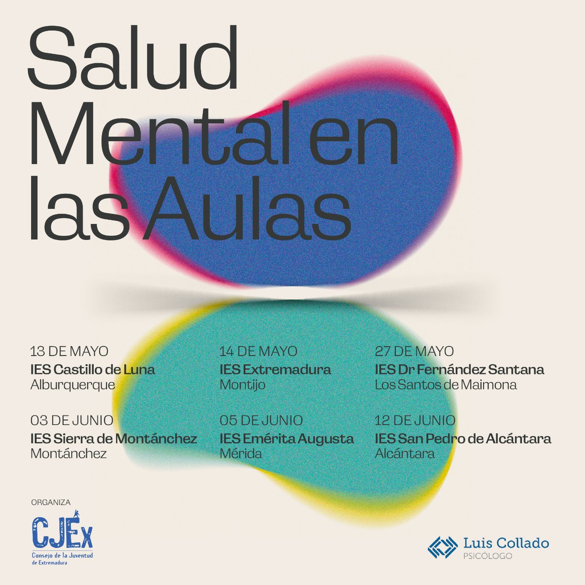 'El Consejo de la Juventud de Extremadura impulsa el proyecto 'Salud mental en las aulas' para atender problemas de salud mental en estudiantes y apoyar a los docentes. ¡Acompáñanos en estas charlas dinámicas en 6 institutos!  #EducaciónEmocional' i.mtr.cool/mqadjtszaw