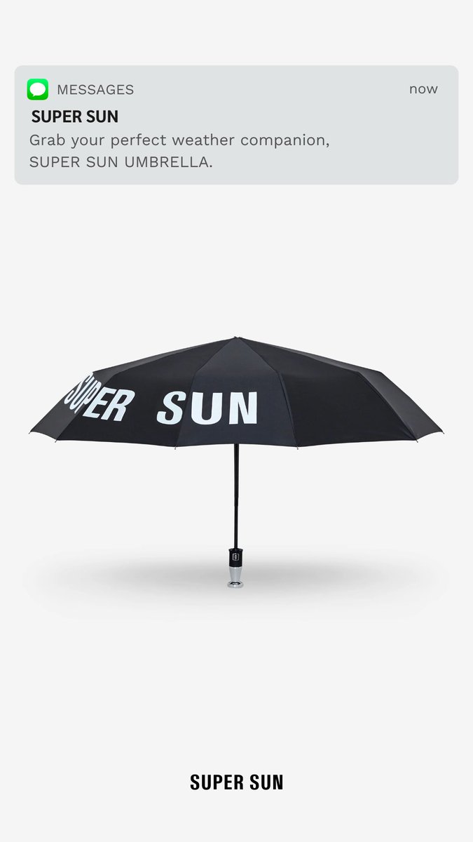 Grab your perfect weather companion, SUPER SUN UMBRELLA. Explore more at supersunstore.com #SuperSun #SSEVERYDAYEVERYWEAR