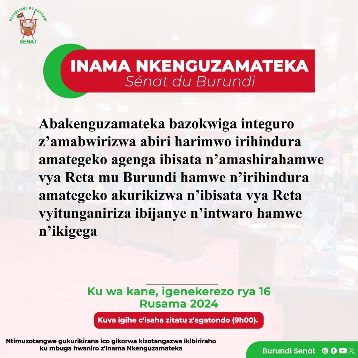 Inama Nkenguzamateka (@Burundi_senat) on Twitter photo 2024-05-15 13:02:27