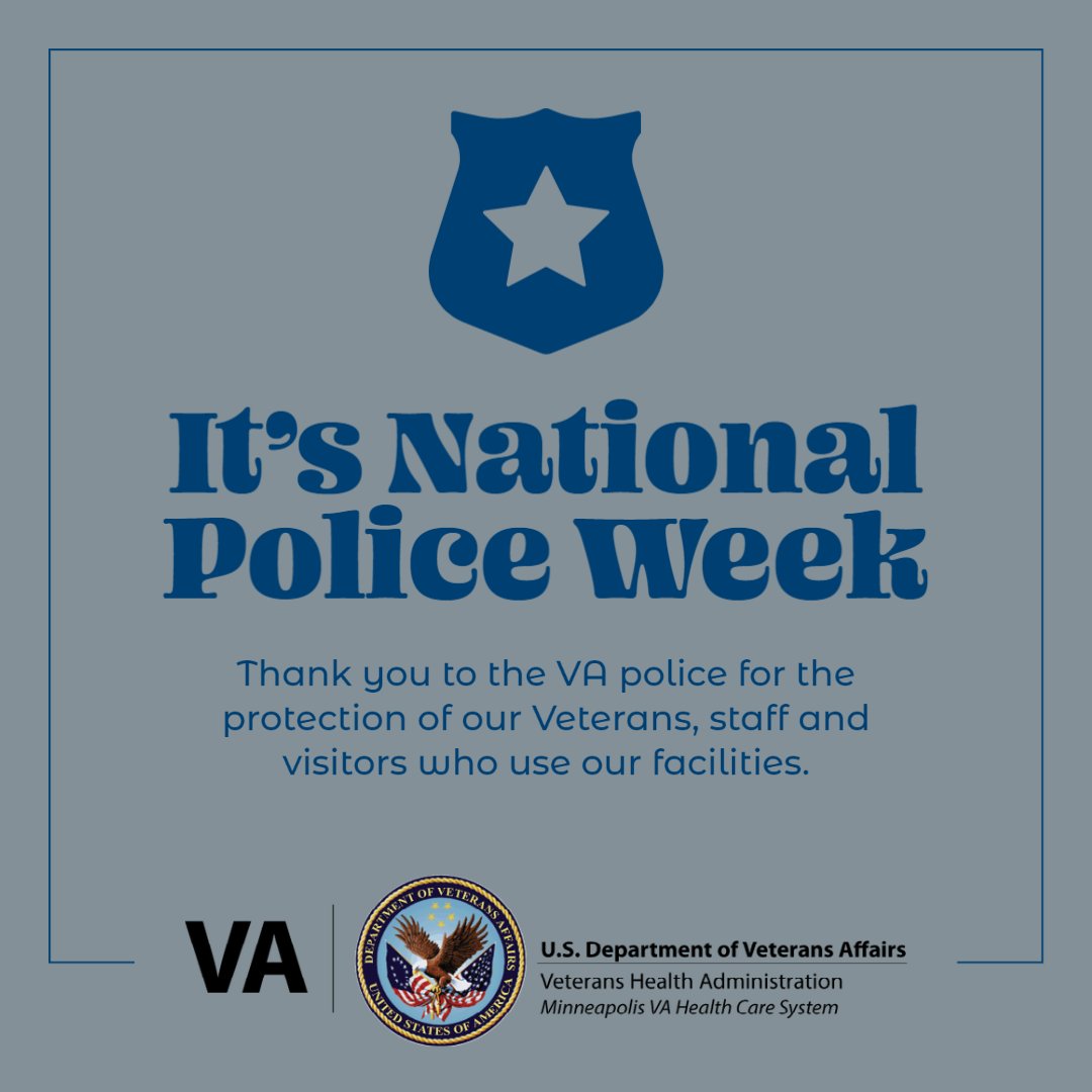 Thank you to the VA police for the protection of our Veterans, staff and visitors who use our facilities. 🚓 #NationalPoliceWeek