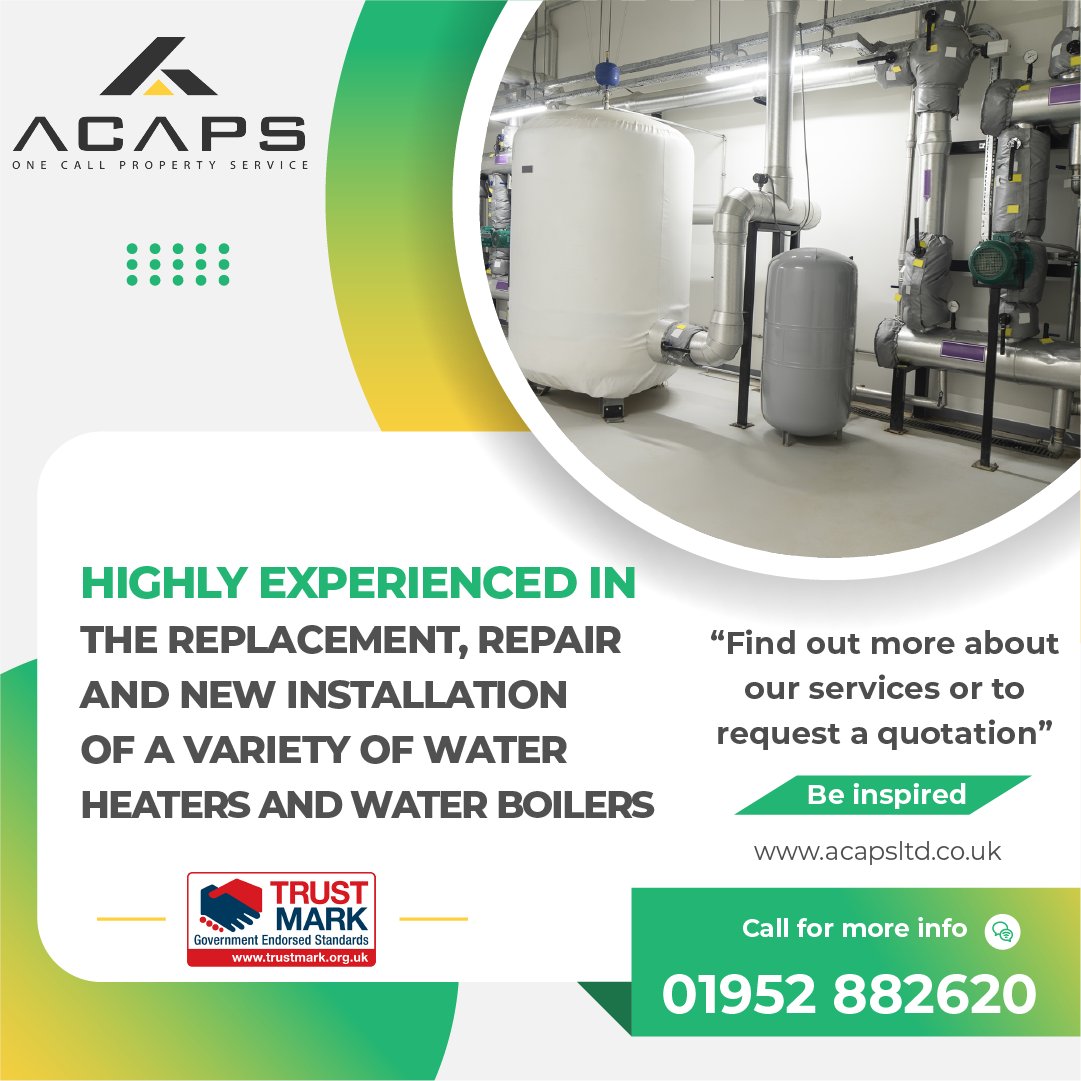 ACAPS Ltd's commercial gas engineers are highly experienced in the replacement, repair and new installation of a variety of water heaters and water boilers. acapsltd.co.uk #HVAC #ACAPS