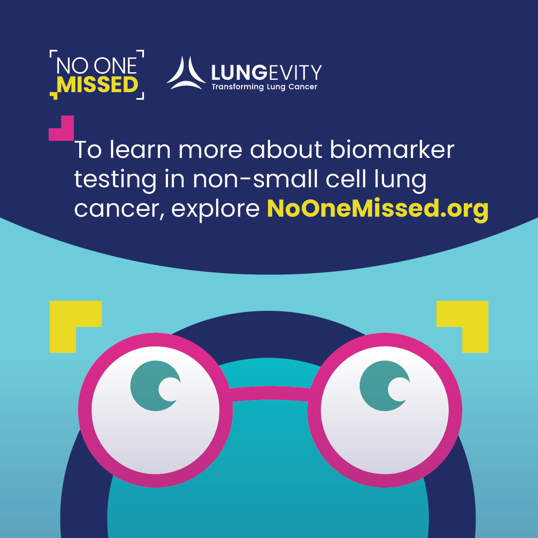 Curious about #biomarkers and how they may inform treatment options for your #lungcancer? Gene is here to share the facts! #KnowWithGene and visit #NoOneMissed to explore more on #biomarkertesting in #NSCLC: no1missed.org/3ZpfEIL