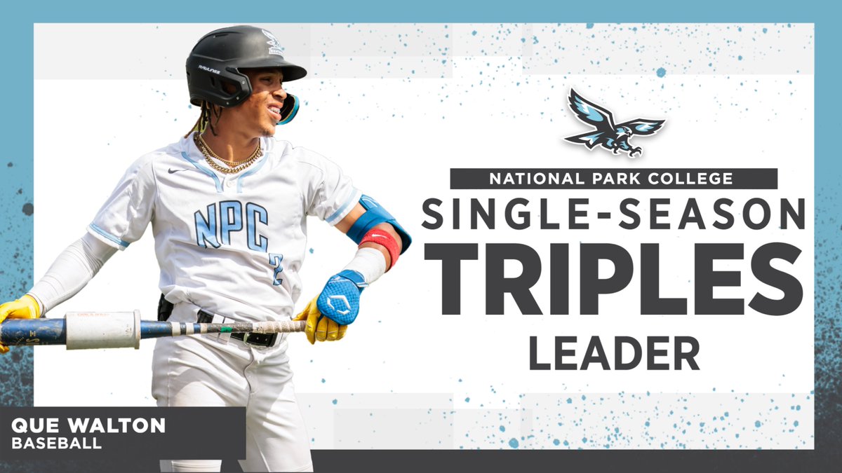 With six triples recorded in his freshman season, #NPCHawks second baseman Que Walton becomes NPC's single-season leader in triples! Congratulations, Que! #NJCAA #ThisIsNPC