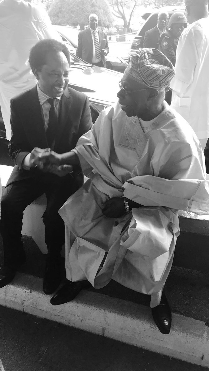 WHEN I was teasing Ex President Obasanjo and reminding him how we were harassed by Prison warders in Kiri Kiri Prison in 1995;When we were both serving life sentence for treason😂