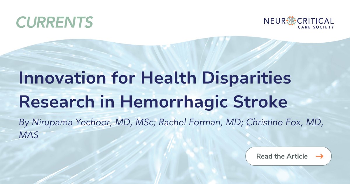 Understanding the complex interplay between clinical & social determinants of health is crucial for clinicians caring for hemorrhagic stroke survivors, not only for recovery & prevention, but also to effectively counsel families. Read more on Currents: ow.ly/W2Wr50RzWsO