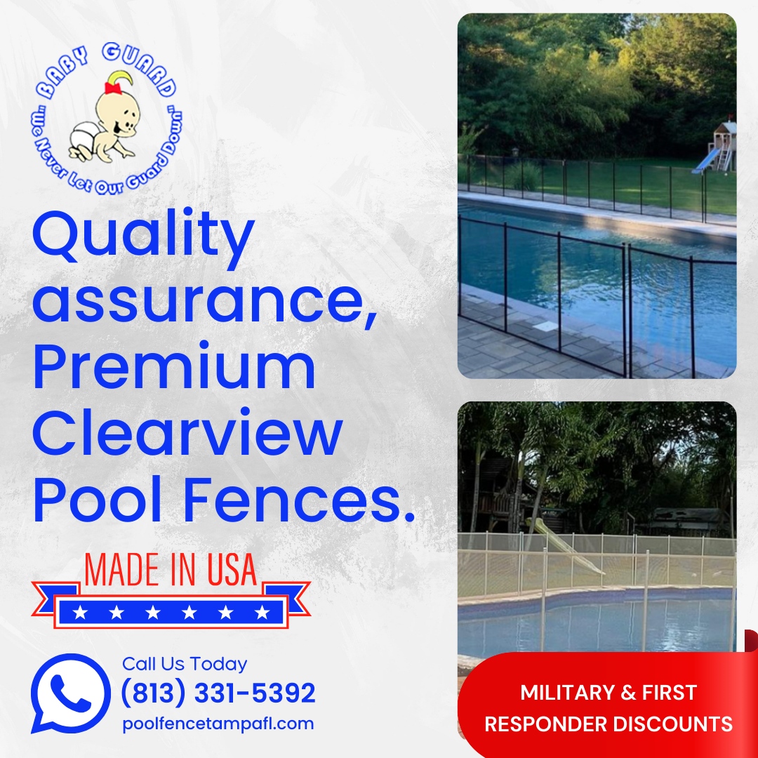 Trust in our commitment to quality and safety as we provide you with the perfect solution for your pool area needs. 🏊‍♂️

🌐 poolfencetampafl.com
📞 (813) 331-5392

#WestCoastBabyGuard #poolfence #fence #childsafety #poolsafety #poolfencing #pool