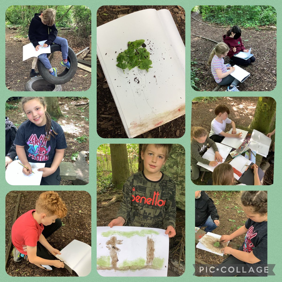 Year 4 are using natural things around us to create art🍃🌲🍂 #llpspd #llpsart