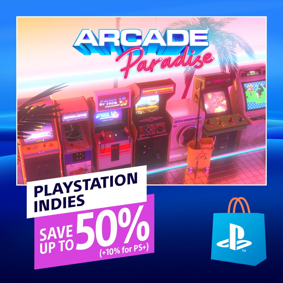 Step into the ultimate retro experience with Arcade Paradise, now an incredible 50% off on the @PlayStation store! Bonus 10% extra for PS Plus members Push that button now! 🇪🇺: store.playstation.com/en-gb/concept/… 🇺🇸: store.playstation.com/en-us/concept/…