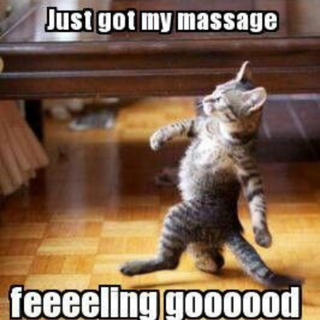 Just got my massage, feeling good. 😌