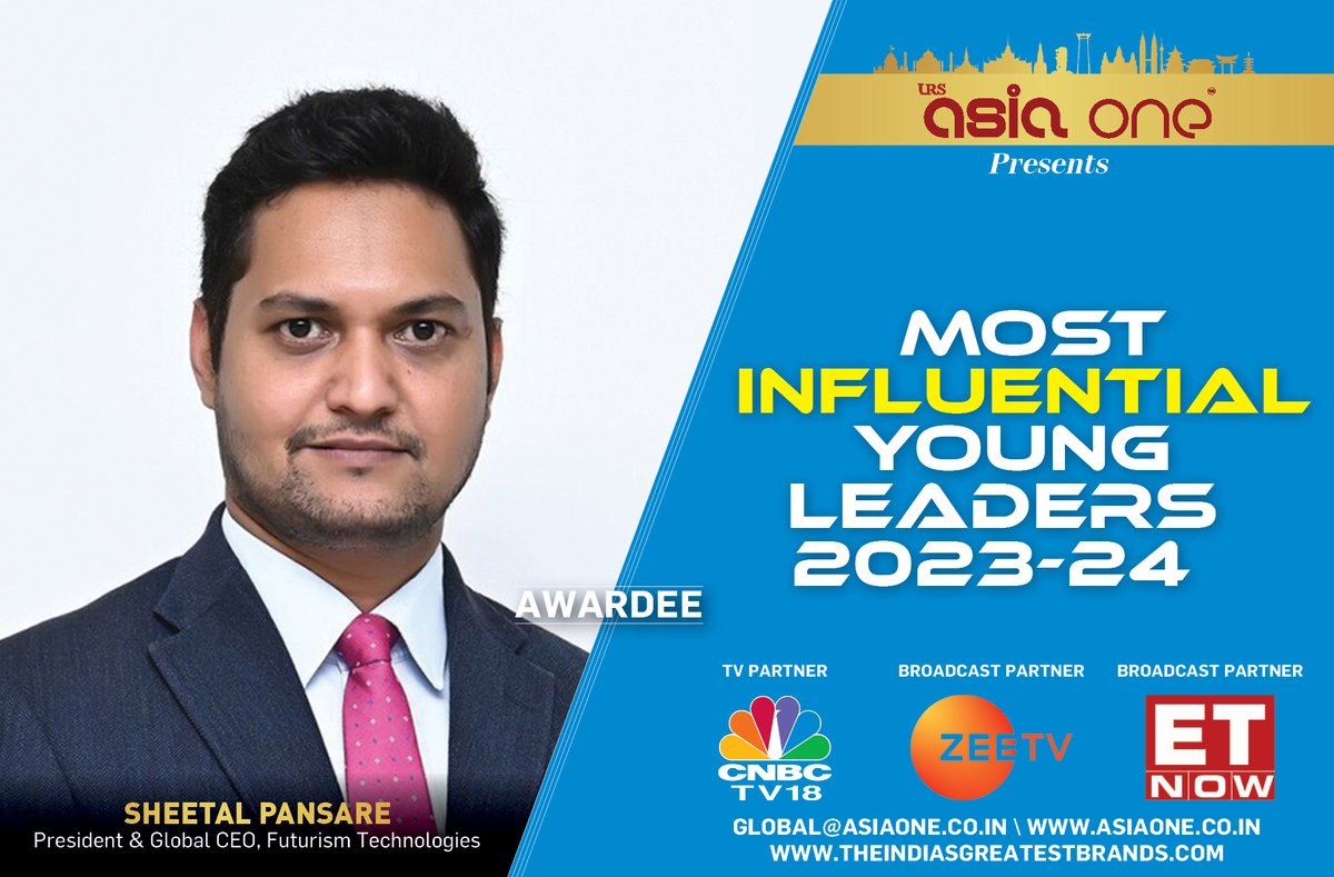 We are thrilled to announce that our President & Global CEO, Mr. Sheetal Pansare, has been awarded the #MostInfluentialYoungLeader 2023-24 by @AsiaOneMagazine! Under his #leadership, #FuturismTechnologies has become a global powerhouse in delivering digital delight.