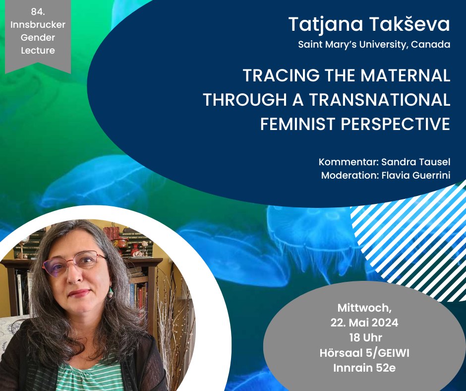 Dr. Tat­jana Takševa of @SMU_English will deliver the #InnsbruckerGenderLecture on May 22, 'Tracing the Maternal Through a Transnational Feminist Perspective.' The lectures are hosted by @GenderUIBK and @FREIRAD. Learn more: loom.ly/nRP19wE. #GenderStudies #artswithimpact