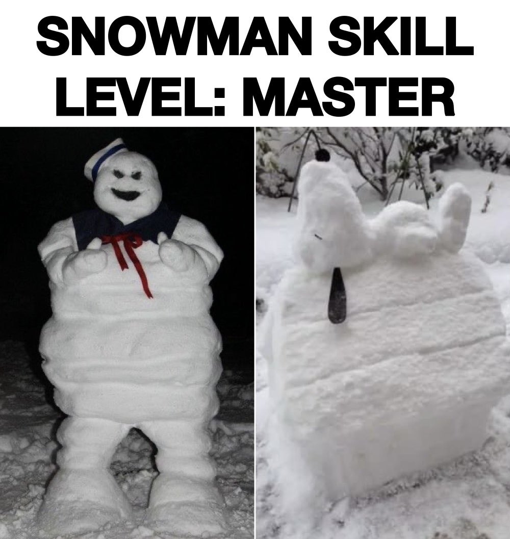 Could you make a snowman like this? My skills are basic. This is art! I like seeing the sand sculptures people make on beaches too. It’s very creative. Humans use almost any medium to carve and shape into objects of meaning. It’s inspiring. 🏜️☃️