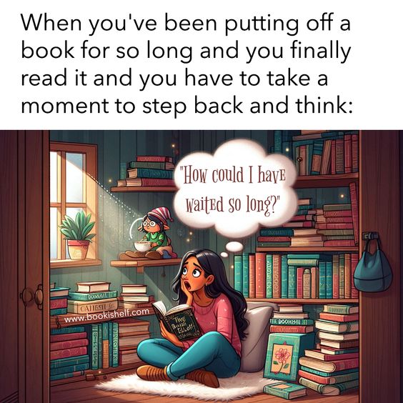 I have so many great books on my TBR waiting to be discovered! 

[ 🤪 Meme Credits: bookishelf ]

#booklover #bookworm #bookaddict #readingtime #TBR #greatbooks #books