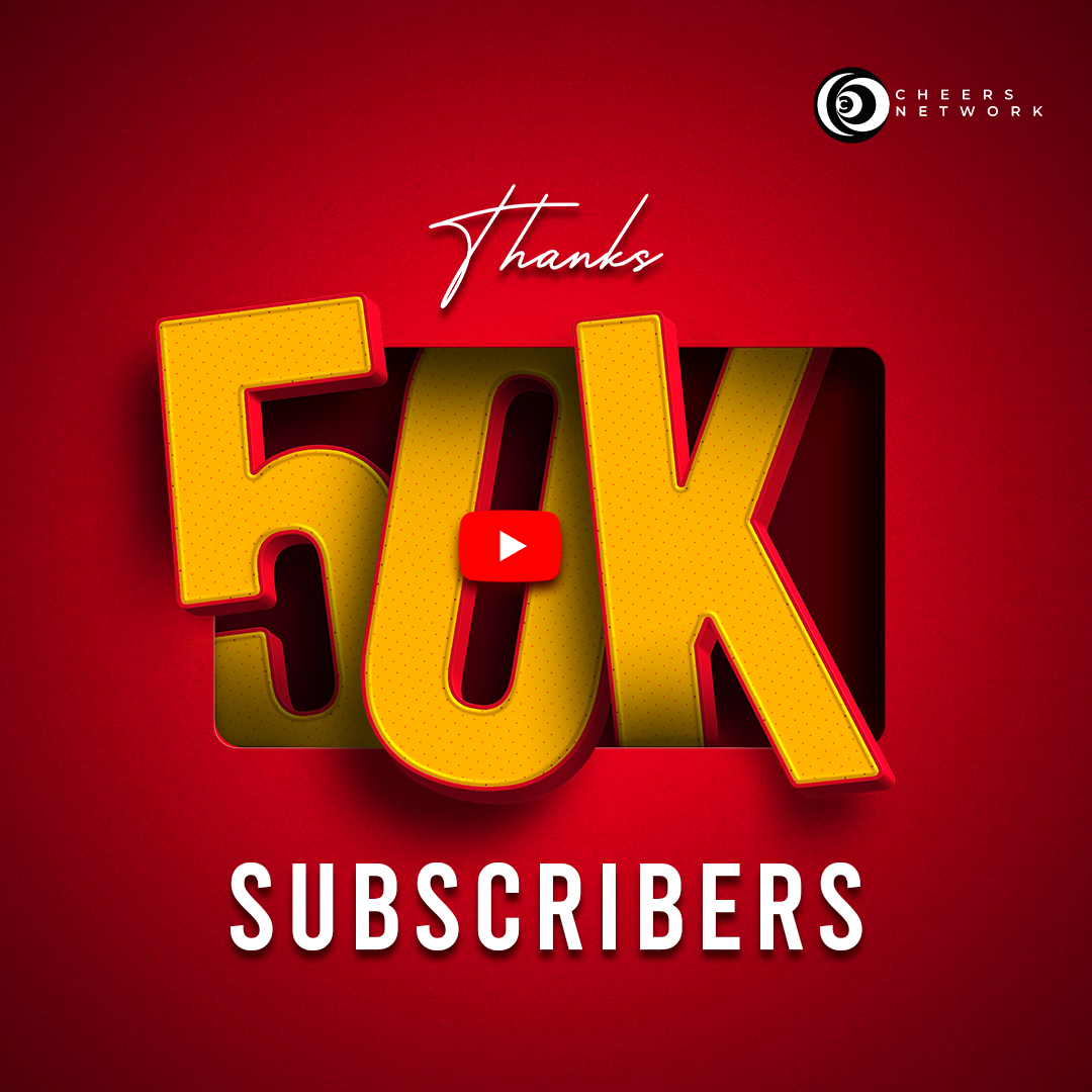 ' Cheers to 50+K Subscribers!! 🎉 ' Thank You for Your  Support!
.
.
#cheersnetwork #Gratitude #SupportiveCommunity #trendingposter #youtube #youtubesubscribers #subscribers #50ksubscribers #thanksforsupporting #thanksforsubscribing