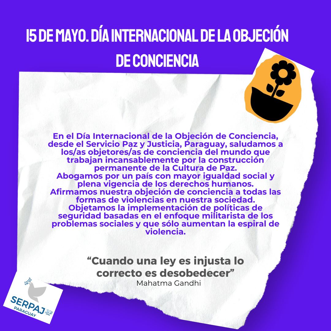 serpaj_py's tweet image. Cuando una ley es injusta lo correcto es desobedecer