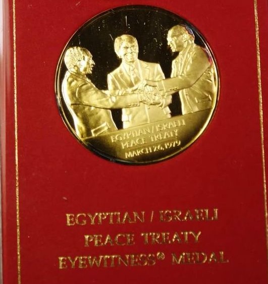 Celebrate diplomacy with our 1979 Egyptian-Israeli Peace Treaty Toned Proof Medal. A symbol of hope and unity 🕊️ #PeaceTreaty #Collectibles #GainesvilleThings gainesvillethings.com/product/1979-e…