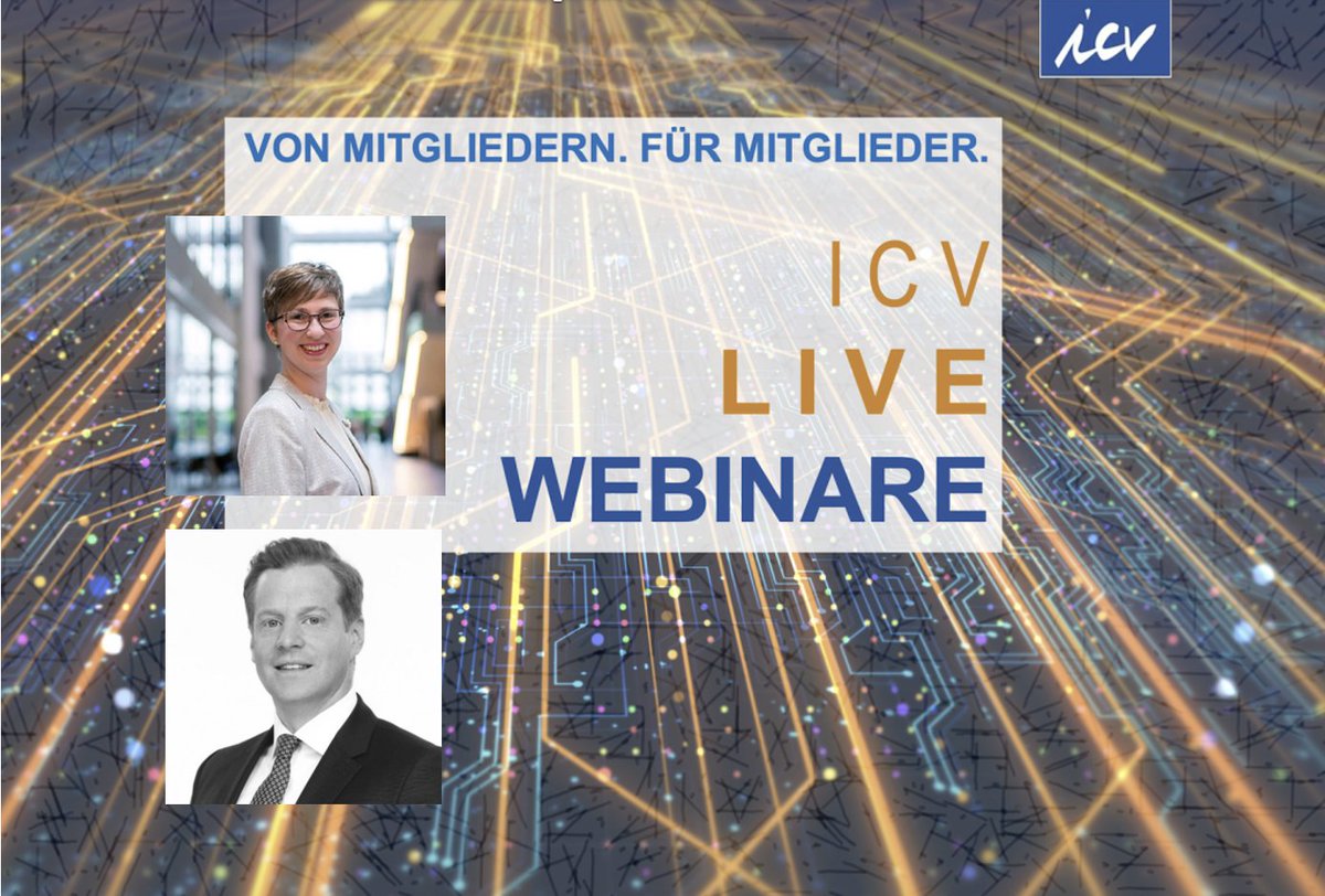 Am 04.06 sprechen Dr. Kim Louisa Dillenberger und Stefan Tobias im #ICV Live Webinar von 14 bis 15 Uhr über #Controlling im Zeitalter von New Work. Im Fokus: die Neuausrichtung von Aufgaben, Rollen und Arbeitsweisen. 
Mehr Informationen unter:
icv-controlling.com/de/events/cont…