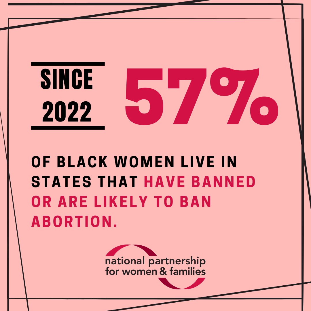 Today @BlackWomensRJ and @NPWF are debuting a new report detailing the effect of state abortion bans on the more than 6.7 million Black women, girls and gender-expansive people living in states that have or are likely to ban abortion.