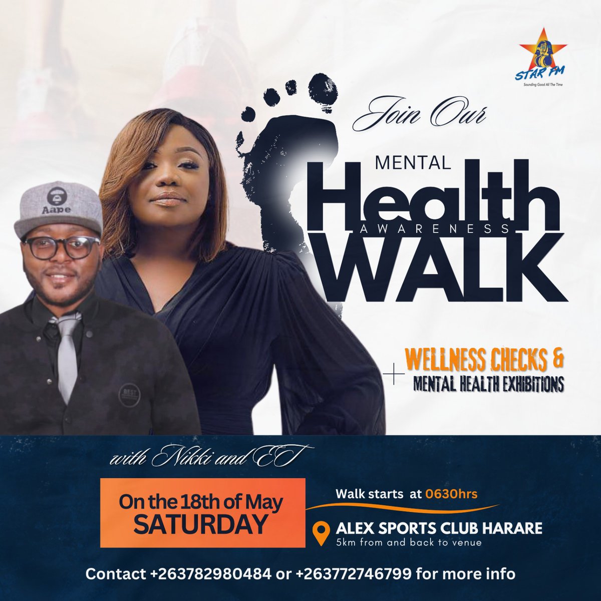 Come and walk for a good cause this Saturday with #TheBreakfastClub , Nikki and ET. Mental Health Awareness Week takes place from Monday, 13 – Sunday, 19 May 2024. The theme, as set by the Mental Health Foundation, is “Movement: moving for our mental health.” #MentalHealth