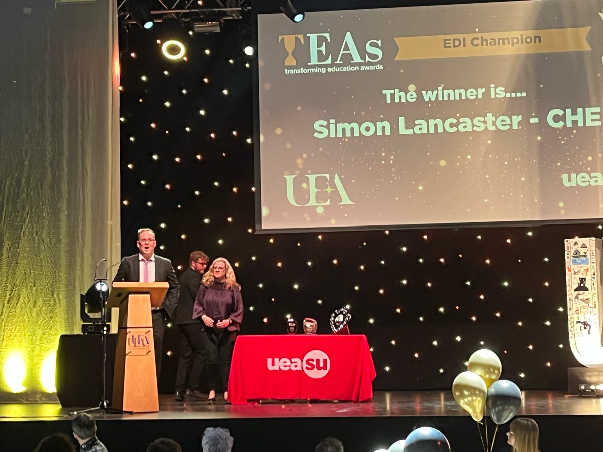 Positivity only! I received the Equality, Diversity and Inclusion Champion Award on Thursday night. I hope that makes me woke. 'Simon is incredibly enthused about making the course as accessible as possible... ...and people love the module because of it.'