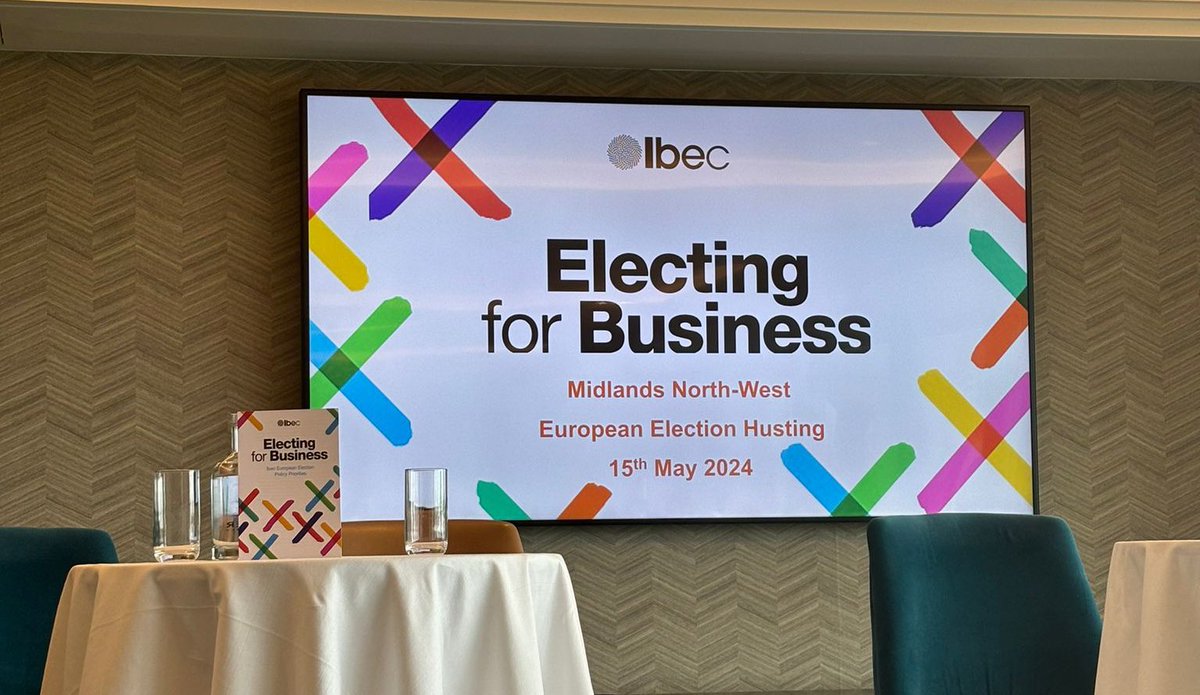 Happening now 👇
Hustings hosted by @ibec_irl 
#EuropeanElections #MEP #MidlandsNorthWest