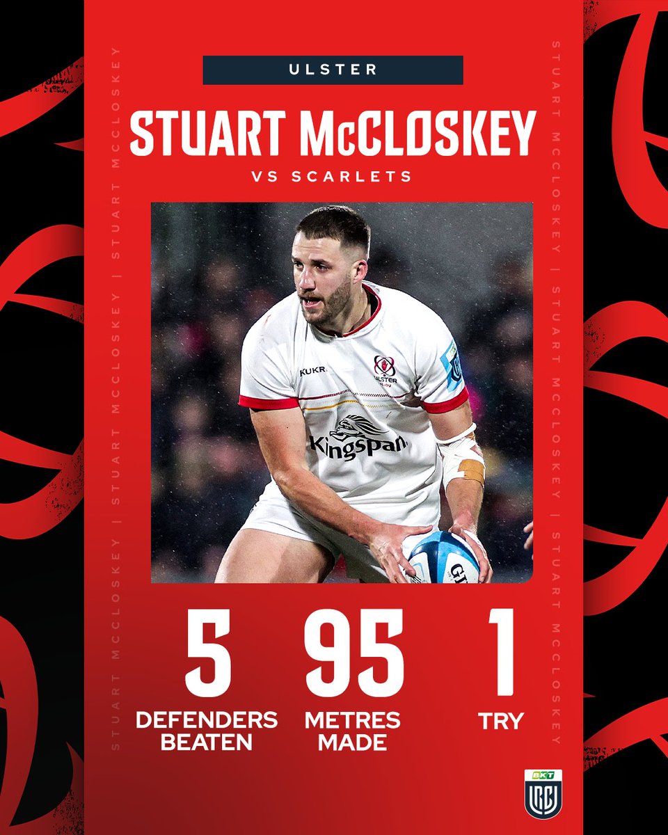 .@Stuart_Mc12 put in a shift 💪
 
@UlsterRugby will be looking for more of this from the veteran against @leinsterrugby as they look to stay in the #RaceToTheEight!
 
#BKTURC #URC