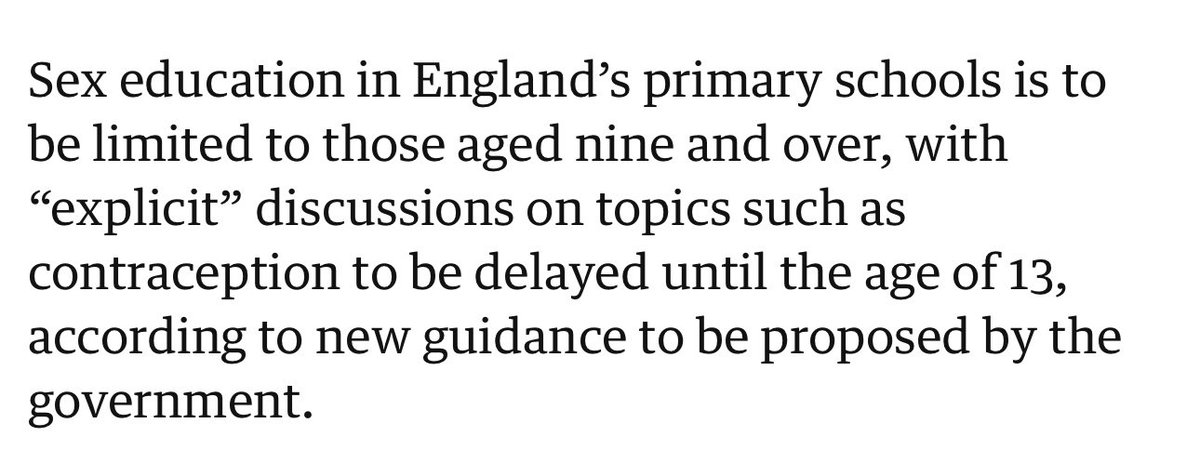 ItsEmilyKaty's tweet photo. Research shows sex education:
• delays the age of first having sex
�� does not increase sexual activity
• means their first time is more likely to be consensual
• increases contraception use
• increases disclosure of abuse

The government’s plan is not safeguarding children. https://t.co/0Wesl9V5ou