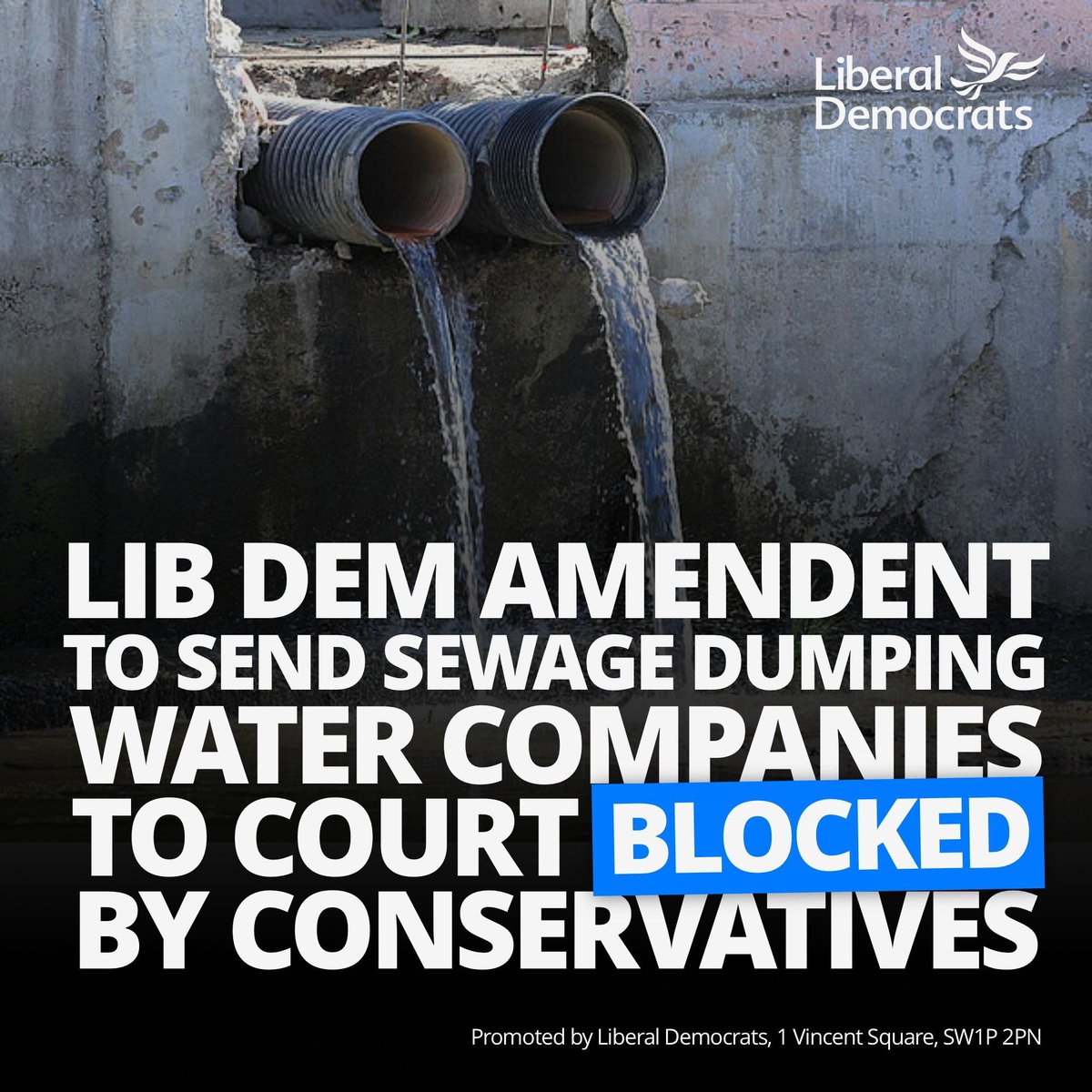 Conservative MPs have yet again voted against taking tough action on polluting and profiteering water firms. This Government is standing idly by while water firms destroy our lakes, rivers and beaches with raw sewage.