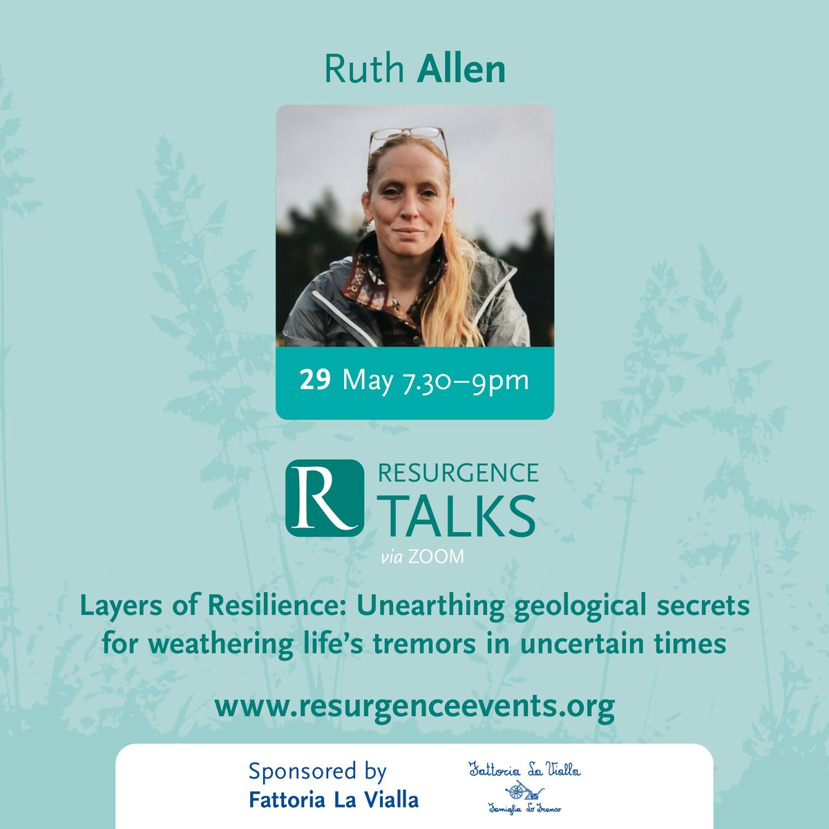 #ResurgenceTalks Ruth Allen @geotherapist – 'Layers of resilience: unearthing geological secrets for weathering life’s tremors in uncertain times' Wednesday 29 May, 7:30—9:00pm BST, via Zoom An exploration of how the often-overlooked rocky foundations beneath our feet can help