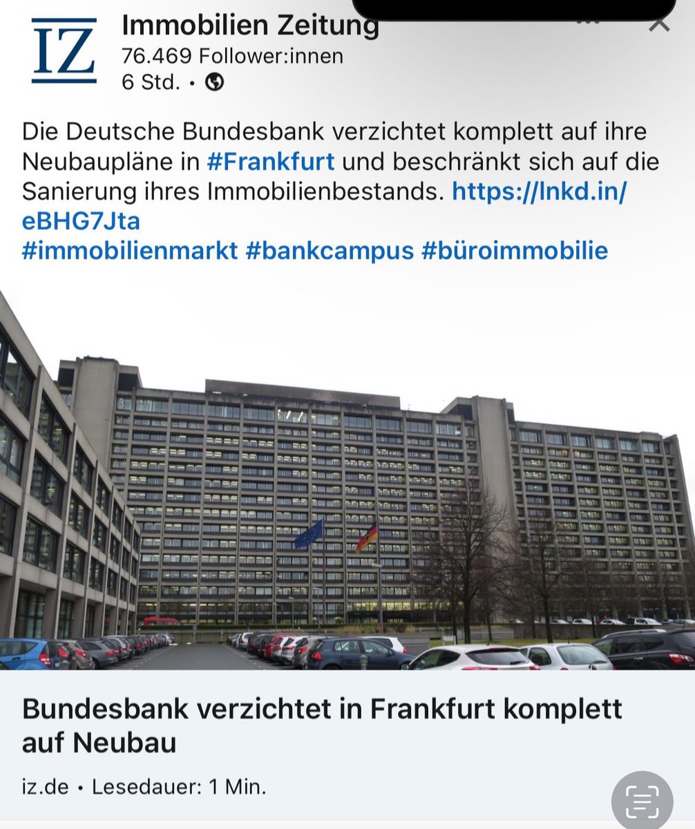Die Bundesbank verzichtet komplett auf ihren Neubau und entlastet damit den Bundeshaushalt in hoher Millionenhöhe.

Wann passiert das beim Kanzleramt?