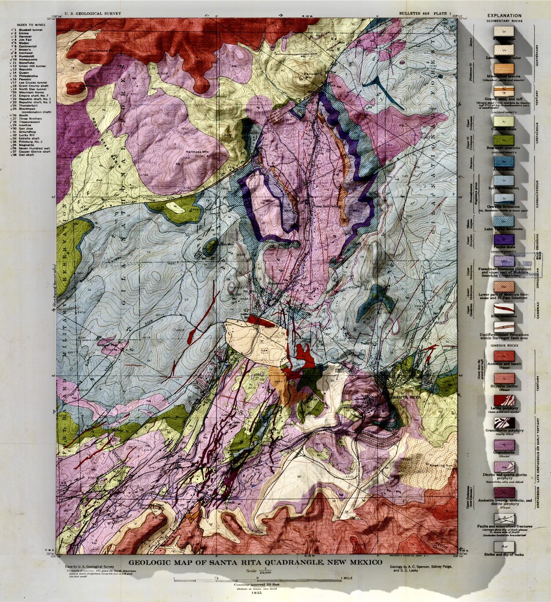 CSVerdel's tweet photo. 1935 USGS geologic map from New Mexico #rayshader #QGIS https://t.co/g4mr7lwEc1