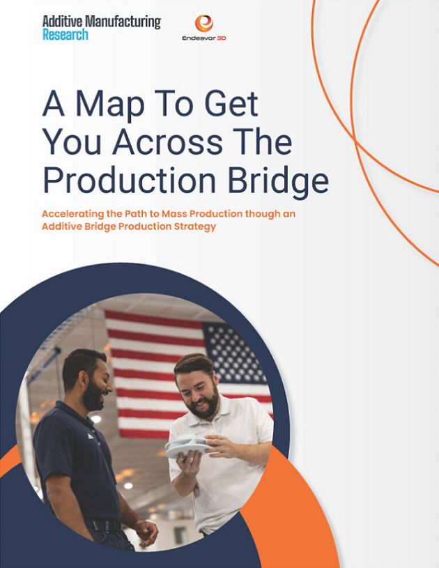 In bridge production, an enterprise prints parts first in a low-volume run, connecting the gap between prototyping & mass production. #AM contract manufacturers enable effective bridge production. Learn more in this whitepaper by Endeavor3D & @AMResearch_! additivemanufacturingresearch.com/a-map-to-get-y…