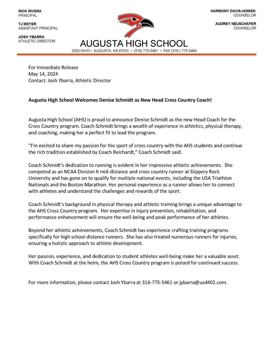 Augusta High Orioles tweet media
