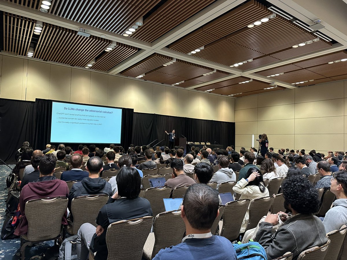 #MLSys2024 day2 keynote, AI robustness and security in the Age of LLMs by <a href="/zicokolter/">Zico Kolter</a>