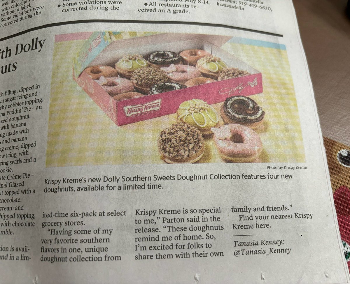 So exactly where in the @newsobserver print edition do I click to find the nearest @krispykreme ? (See bottom right of page)