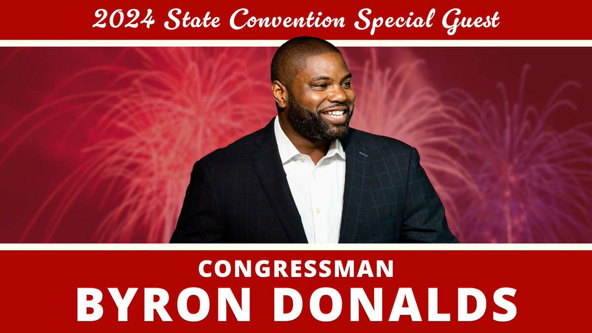 The Republican Party of Wisconsin proudly welcomes special guest @ByronDonalds to our state convention this Saturday! Register Today: eventbrite.com/e/2024-republi…