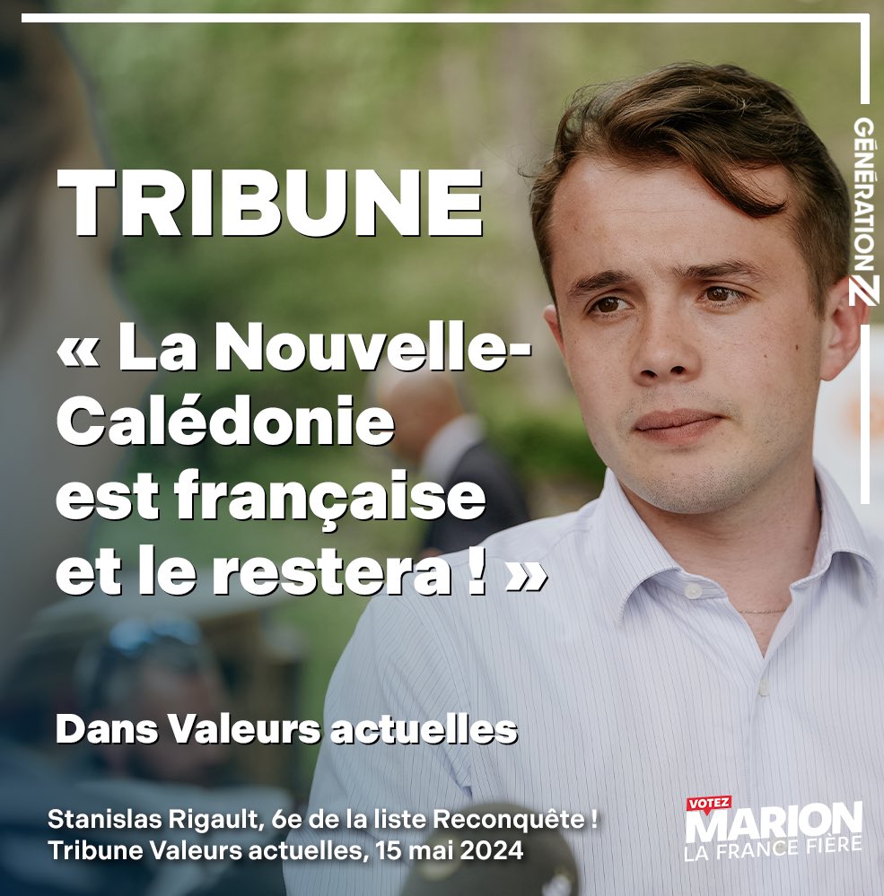 « La Nouvelle-Calédonie est française et le restera ! »

Retrouvez ma tribune sur la situation en Nouvelle-Calédonie dans Valeurs actuelles. 

#NouvelleCalédonie #VotezMarion 

valeursactuelles.com/clubvaleurs/po…