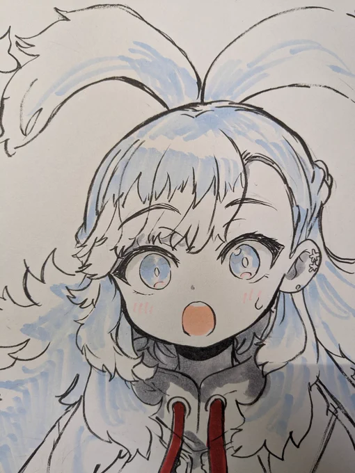 寝る前のラクガキ どーゆーことー?の顔 