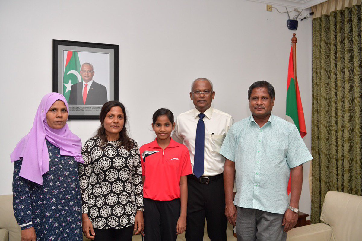 Warm congratulations to Dheema for being the first ever Maldivian athlete to qualify for the Olympics. This is indeed a proud moment for Maldivian sporting. This wonderful achievement is an immense credit to the years of effort and perseverance put in by both Dheema and her