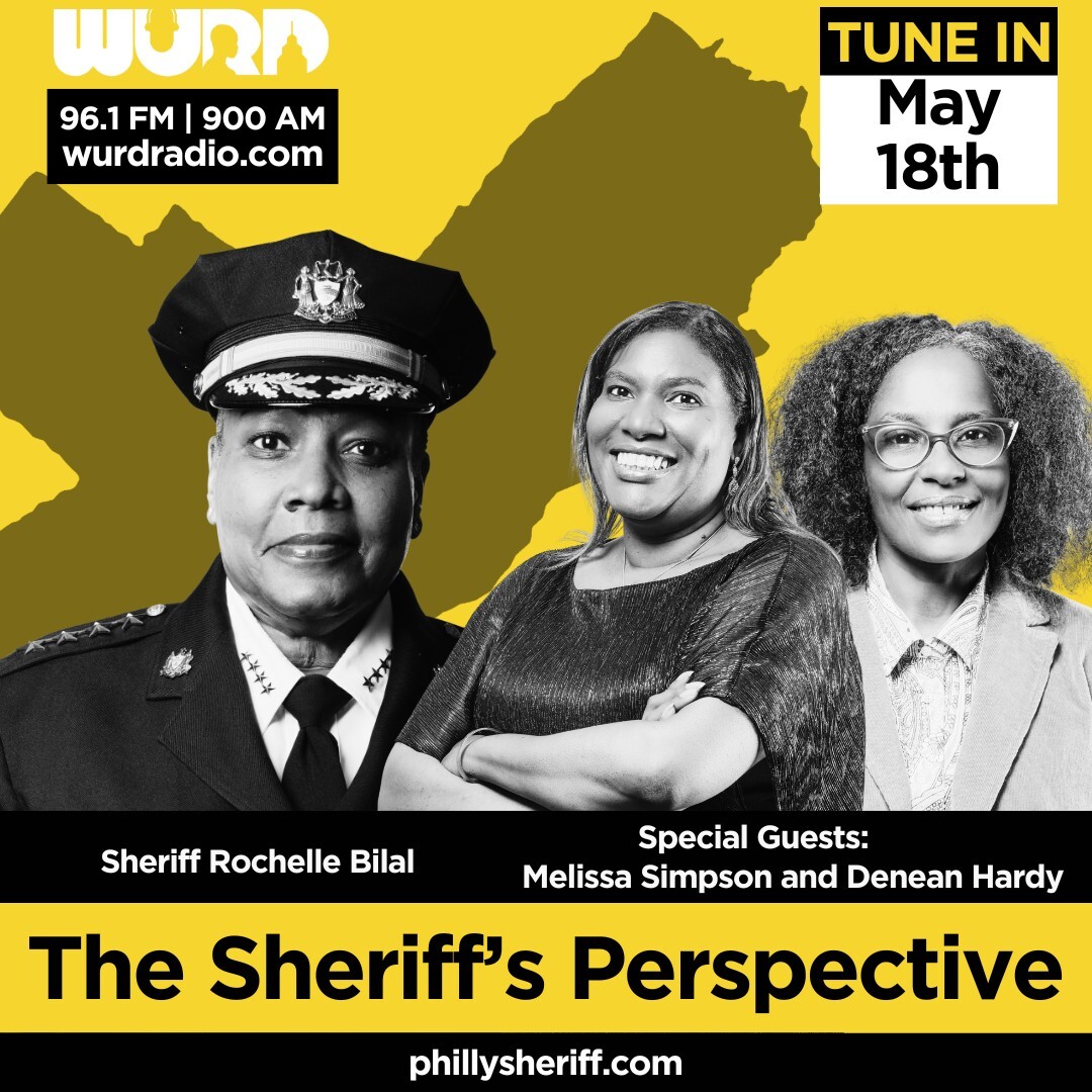 Tune in to The Sheriff’s Perspective, hosted by Sheriff Rochelle Bilal, on Saturday, May 18, from 3PM- 4PM #phillysheriff 

Topic: Real Estate
📱WURD Radio app
🌎wurdradio.com | YouTube: philly_sheriff
📻900AM | 96.1FM
💻Facebook | Twitch
🗣️”Alexa, play W-U-R- D”