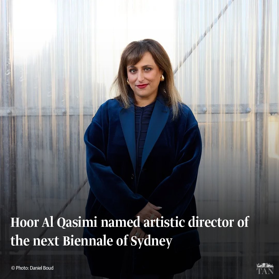 The Art Newspaper (@theartnewspaper) on Twitter photo Hoor Al Qasimi, president and director of the Sharjah Art Foundation, is named the artistic director for the 2026 Biennale of Sydney <a href="/sharjahart/">SharjahArtFoundation</a> <a href="/biennalesydney/">Biennale of Sydney</a>
ow.ly/RBCE50RHlxZ Hoor Al Qasimi, president and director of the Sharjah Art Foundation, is named the artistic director for the 2026 Biennale of Sydney <a href="/sharjahart/">SharjahArtFoundation</a> <a href="/biennalesydney/">Biennale of Sydney</a>
ow.ly/RBCE50RHlxZ