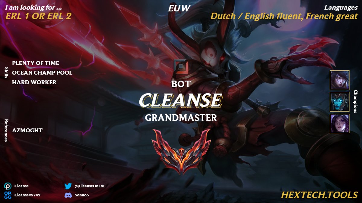 I'm now LFT for the upcoming split.
I'm open for all other offers.

DM me for more info.

Likes and retweets are greatly appreciated  <a href="/LFTDiscord/">LFT Discord - lol/val/rl</a>   <a href="/LFT_LOL_Fr/">LFT LOL FR</a>"