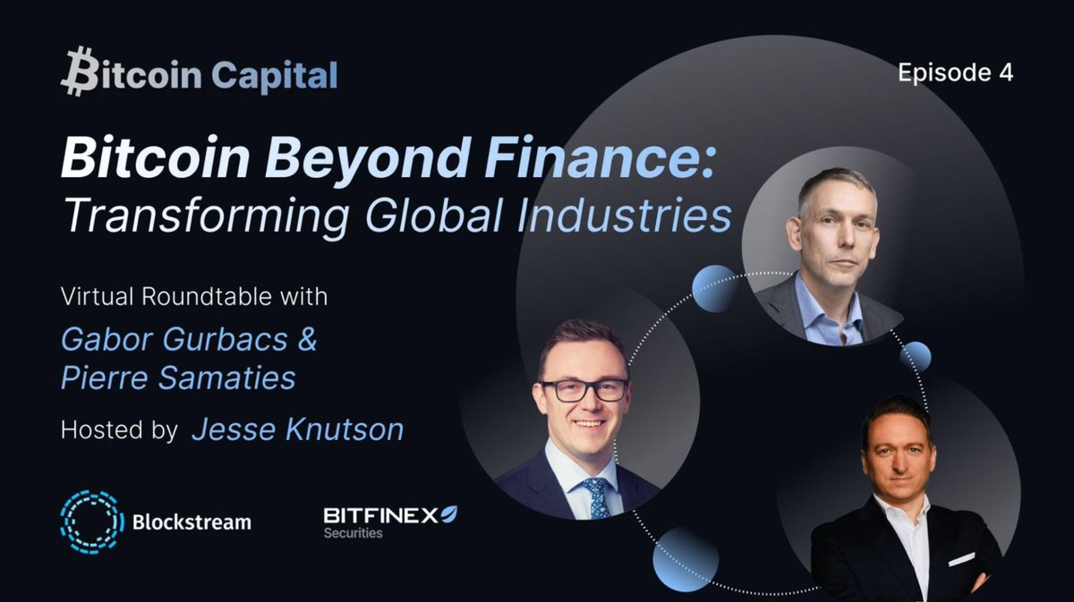 Can #Bitcoin reshape industries beyond finance? Join @GaborGurbacs and @PierreSamaties to explore how emerging markets are leveraging $BTC for rapid growth and what this means for the global economy. Hosted by @KnutsonJesse 📅 May 20th - 13:00 UTC 👉 youtube.com/live/4fOgHL_j5…