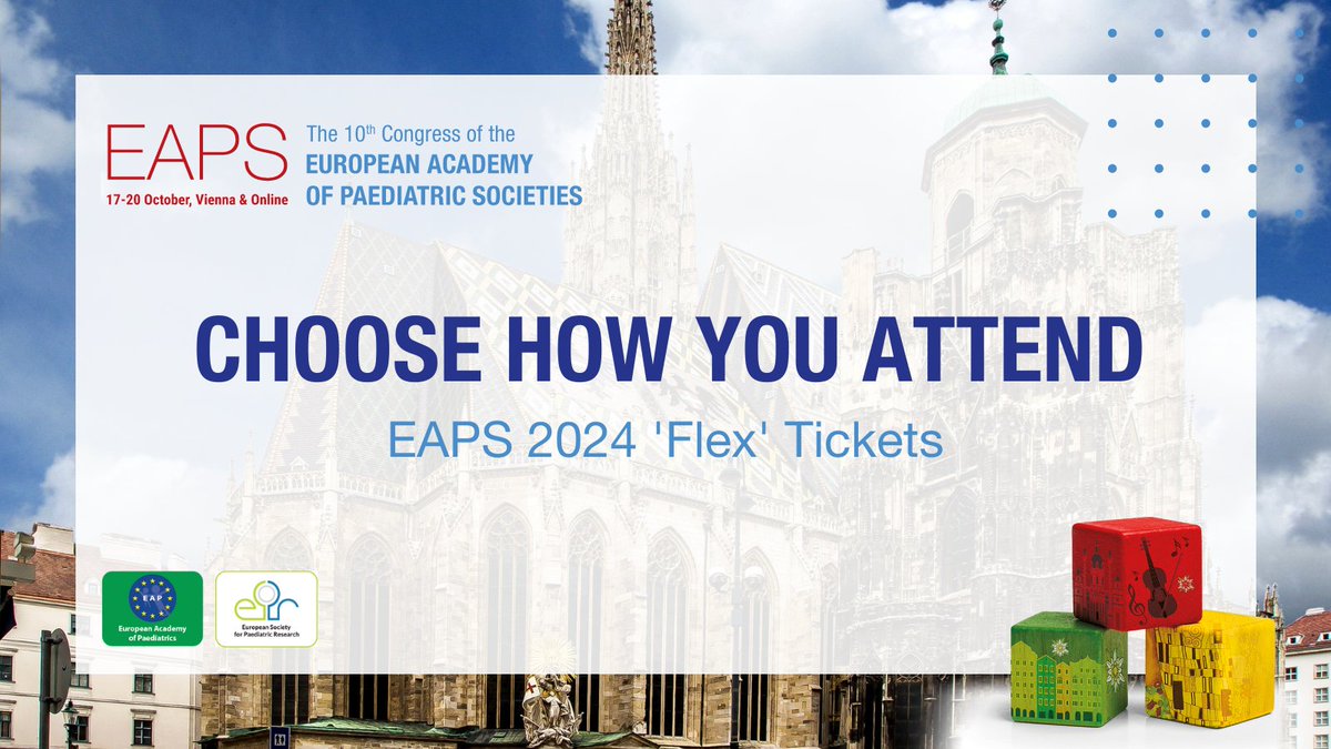 Debating between in-person or online attendance at #EAPS2024? Opt for our 'Flex' Ticket! For €50 extra, switch freely between formats and enjoy: 🔄 Easy switching 💰 Full refund difference Get flexible: bit.ly/3wIH5me @espr_esn @EAPaediatrics #paediatrics #PedsICU